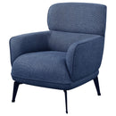  Coaster Furniture Andrea 903083 Upholstered Crecent Arm Accent Chair - Blue IMAGE 4