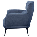  Coaster Furniture Andrea 903083 Upholstered Crecent Arm Accent Chair - Blue IMAGE 5