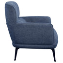  Coaster Furniture Andrea 903083 Upholstered Crecent Arm Accent Chair - Blue IMAGE 8