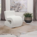  Coaster Furniture Ronea 903154 Boucle Upholstered Armless Curved Chair - Cream IMAGE 2