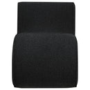  Coaster Furniture Ronea 903155 Boucle Upholstered Armless Curved Chair - Charcoal IMAGE 3