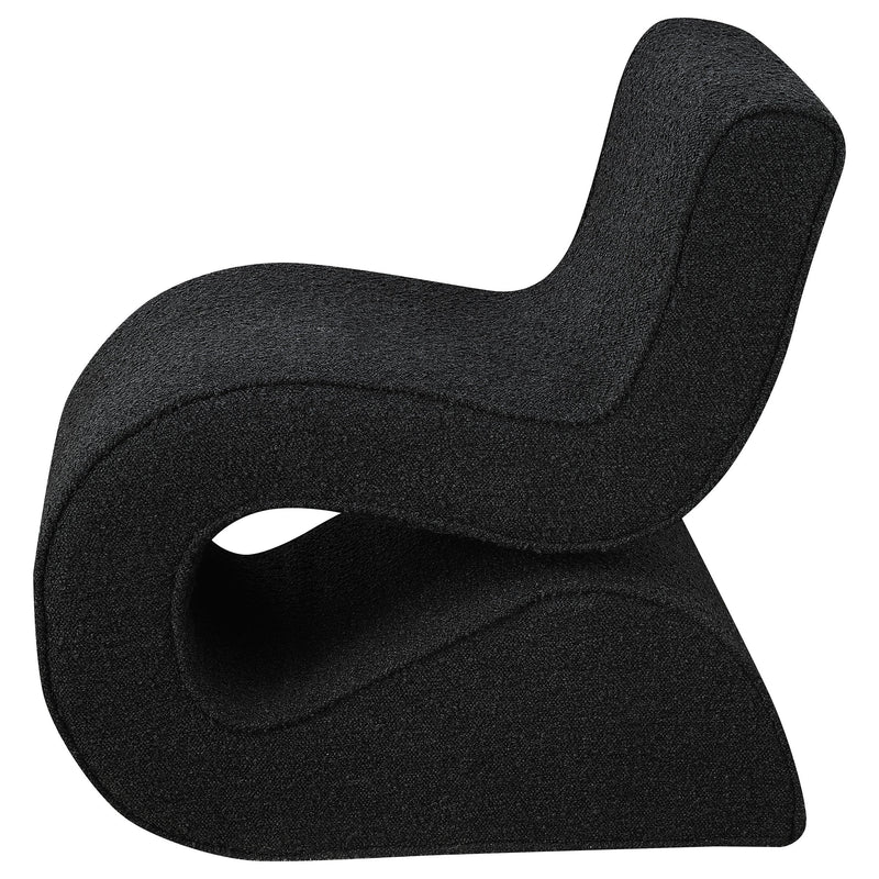  Coaster Furniture Ronea 903155 Boucle Upholstered Armless Curved Chair - Charcoal IMAGE 5