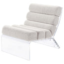  Coaster Furniture Serreta 903161 Boucle Upholstered Armless Acrylic Chair - Ivory IMAGE 4