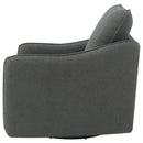  Coaster Furniture Madia 903393 Upholstered Sloped Arm Swivel Glider Chair - Charcoal IMAGE 5