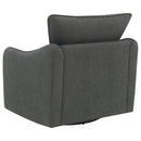  Coaster Furniture Madia 903393 Upholstered Sloped Arm Swivel Glider Chair - Charcoal IMAGE 6