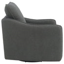  Coaster Furniture Madia 903393 Upholstered Sloped Arm Swivel Glider Chair - Charcoal IMAGE 8