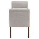  Coaster Furniture Farrah 910238 Velvet Upholstered Rolled Arm Storage Bench - Beige IMAGE 6