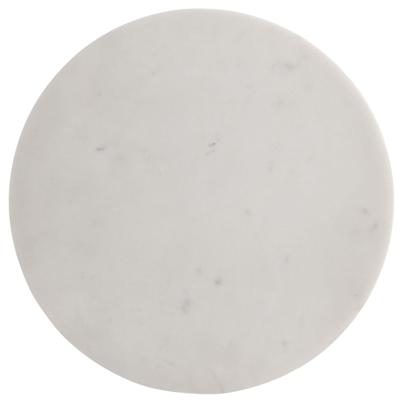  Coaster Furniture Colette 930190 Round Marble Top Side Table - White and Dark Grey IMAGE 3