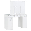  Coaster Furniture Regina 930245 Makeup Vanity Table Set with Lighting - White IMAGE 7