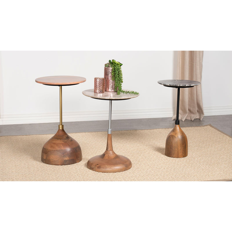  Coaster Furniture Colima 930249 Round Wood Top Accent Side Table - Peach IMAGE 4