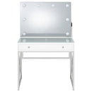  Coaster Furniture Eliza 936164 Vanity Set with Lighting & Stool - White and Chrome IMAGE 10