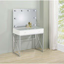  Coaster Furniture Eliza 936164 Vanity Set with Lighting & Stool - White and Chrome IMAGE 6