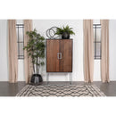  Coaster Furniture Borman 950318 2-door Home Bar Cabinet Wine Storage - Walnut and Black IMAGE 2