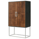  Coaster Furniture Borman 950318 2-door Home Bar Cabinet Wine Storage - Walnut and Black IMAGE 7