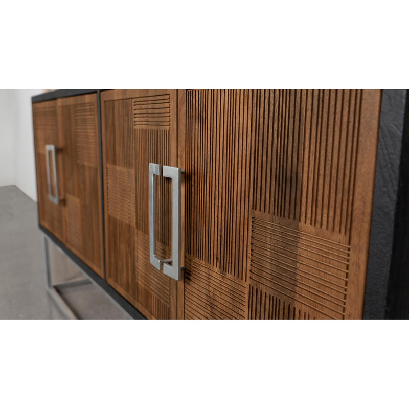 Coaster Furniture Borman 950331 4-door Wood Accent Cabinet - Walnut and Black IMAGE 13