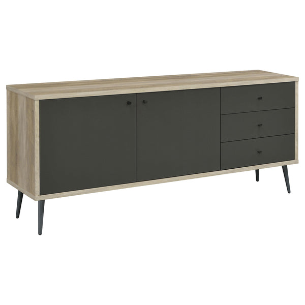  Coaster Furniture Maeve 950352 2-door Engineered Wood Cabinet - Antique Pine and Grey IMAGE 1