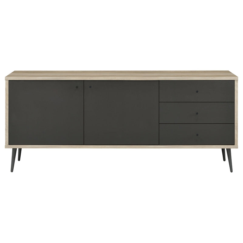  Coaster Furniture Maeve 950352 2-door Engineered Wood Cabinet - Antique Pine and Grey IMAGE 4