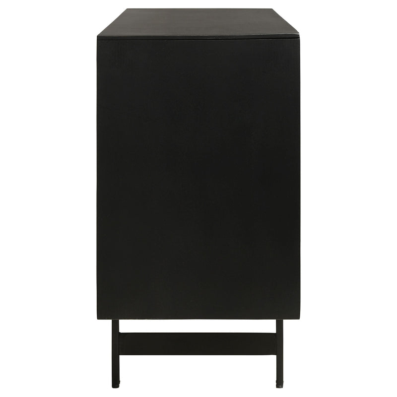  Coaster Furniture Aminah 950383 3-door Wood Accent Cabinet - Natural and Black IMAGE 6