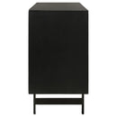  Coaster Furniture Aminah 950383 3-door Wood Accent Cabinet - Natural and Black IMAGE 9