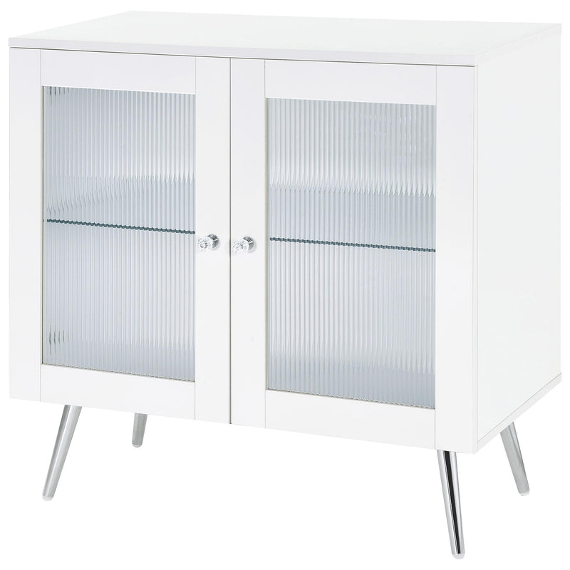  Coaster Furniture Nieta 950396 2-door Engineered Wood Accent Cabinet - White High Gloss IMAGE 5