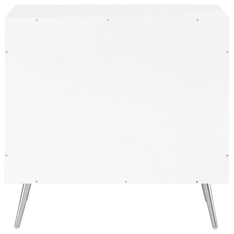  Coaster Furniture Nieta 950396 2-door Engineered Wood Accent Cabinet - White High Gloss IMAGE 8