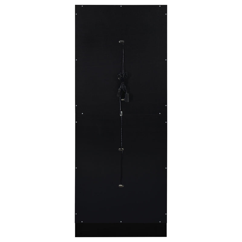  Coaster Furniture Cabra 950398 4-door LED Curio Display Cabinet - Black High Gloss IMAGE 10