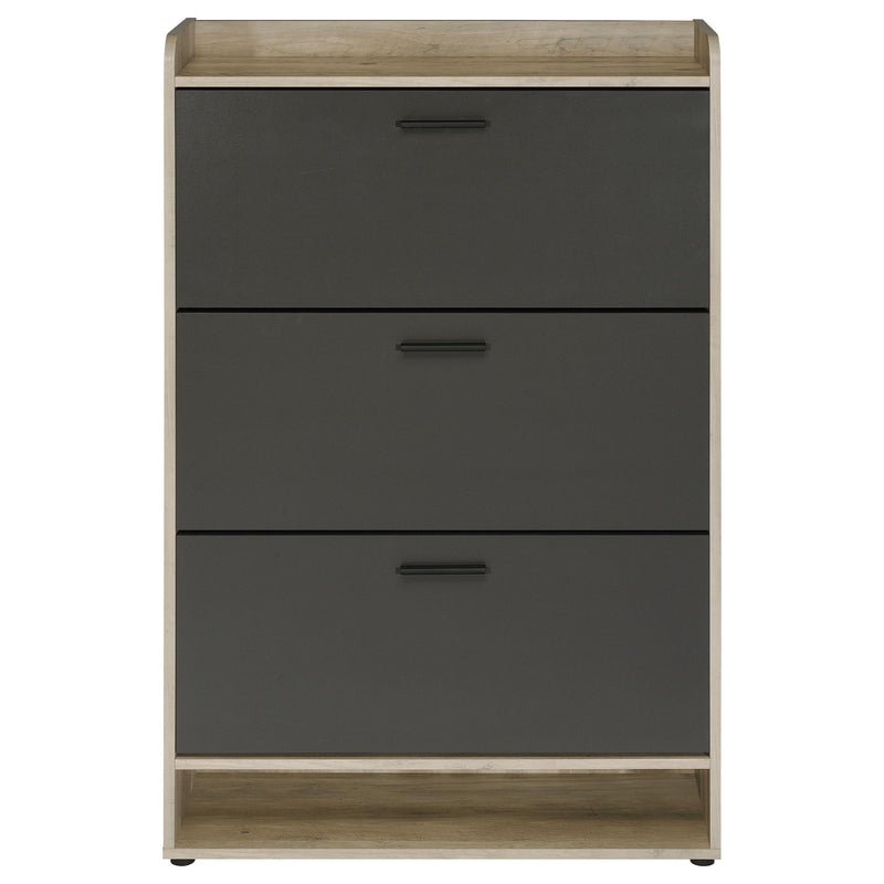  Coaster Furniture Denia 950404 3-tier Engineered Wood Shoe Cabinet - Grey IMAGE 5