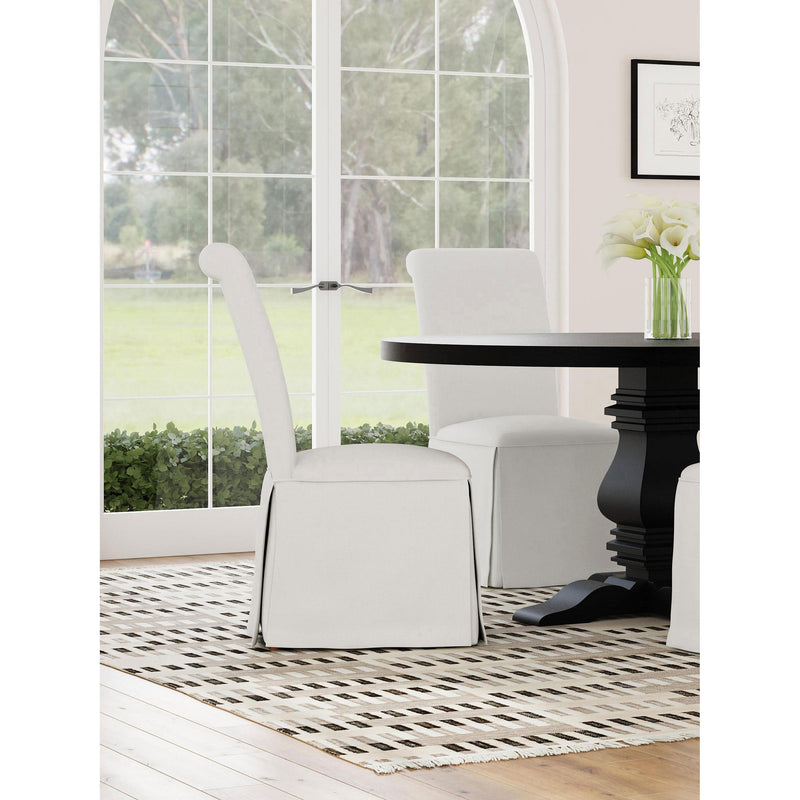  Coaster Furniture Shawna 100748 Upholstered Skirted Side Chair - White IMAGE 10
