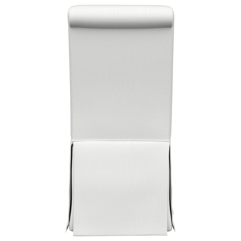  Coaster Furniture Shawna 100748 Upholstered Skirted Side Chair - White IMAGE 6