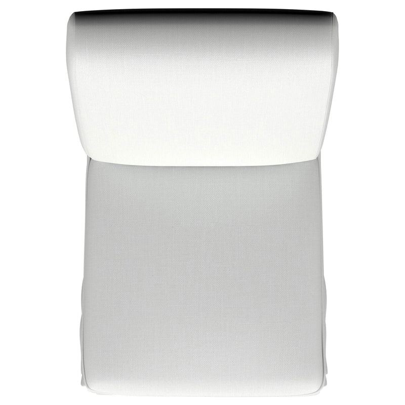  Coaster Furniture Shawna 100748 Upholstered Skirted Side Chair - White IMAGE 9