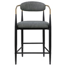  Coaster Furniture Tina 121186 Fabric Upholstered Counter Chair - Dark Grey IMAGE 2