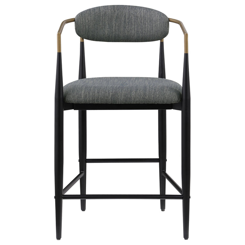  Coaster Furniture Tina 121186 Fabric Upholstered Counter Chair - Dark Grey IMAGE 2