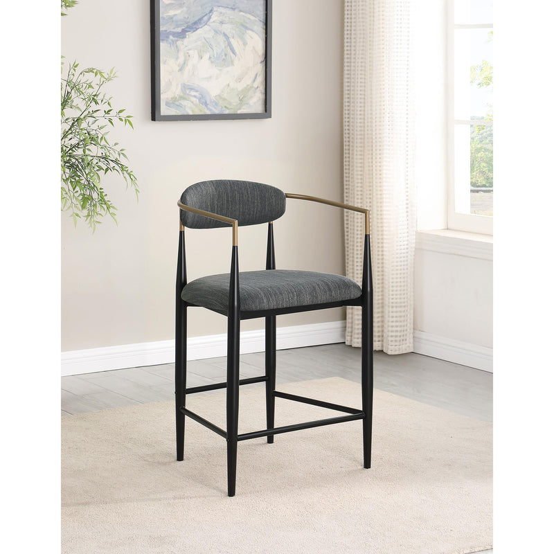  Coaster Furniture Tina 121186 Fabric Upholstered Counter Chair - Dark Grey IMAGE 8