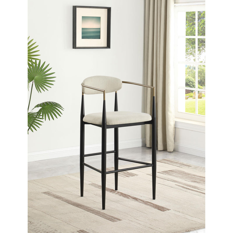  Coaster Furniture Tina 121187 Fabric Upholstered Bar Chair - Beige IMAGE 8