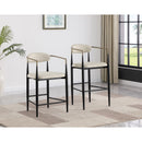  Coaster Furniture Tina 121187 Fabric Upholstered Bar Chair - Beige IMAGE 9