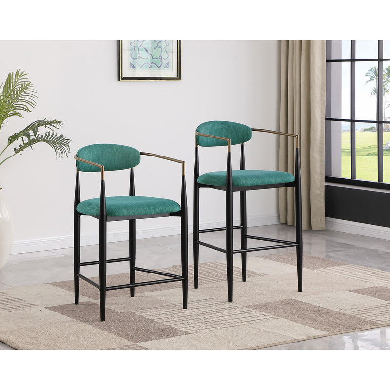  Coaster Furniture Tina 121188 Fabric Upholstered Bar Chair - Green IMAGE 9