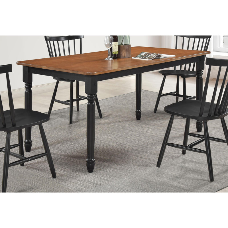  Coaster Furniture Hollyoak 183041 Rectangular 63-inch Wood Dining Table - Walnut IMAGE 4