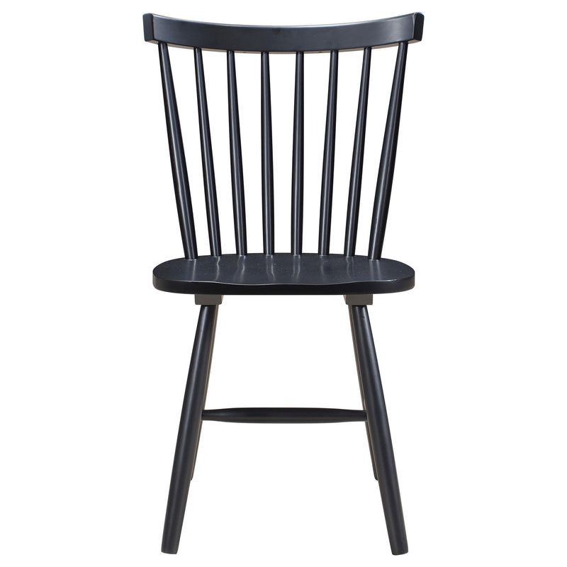  Coaster Furniture Hollyoak 183042 Windsor Wood Dining Side Chair - Black IMAGE 2