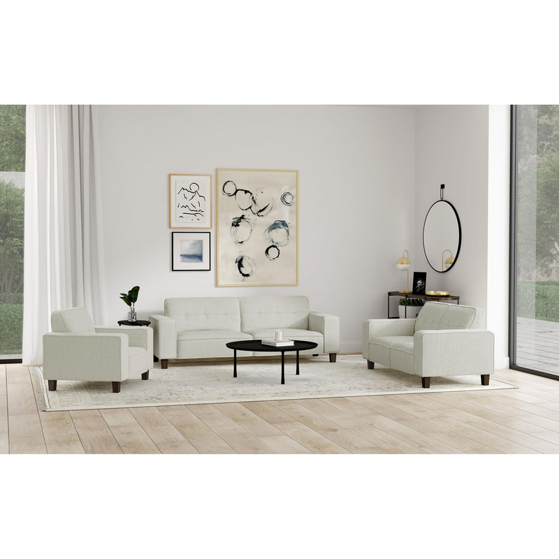  Coaster Furniture Deerhurst 509648 Upholstered Track Arm Tufted Loveseat - Greige IMAGE 10