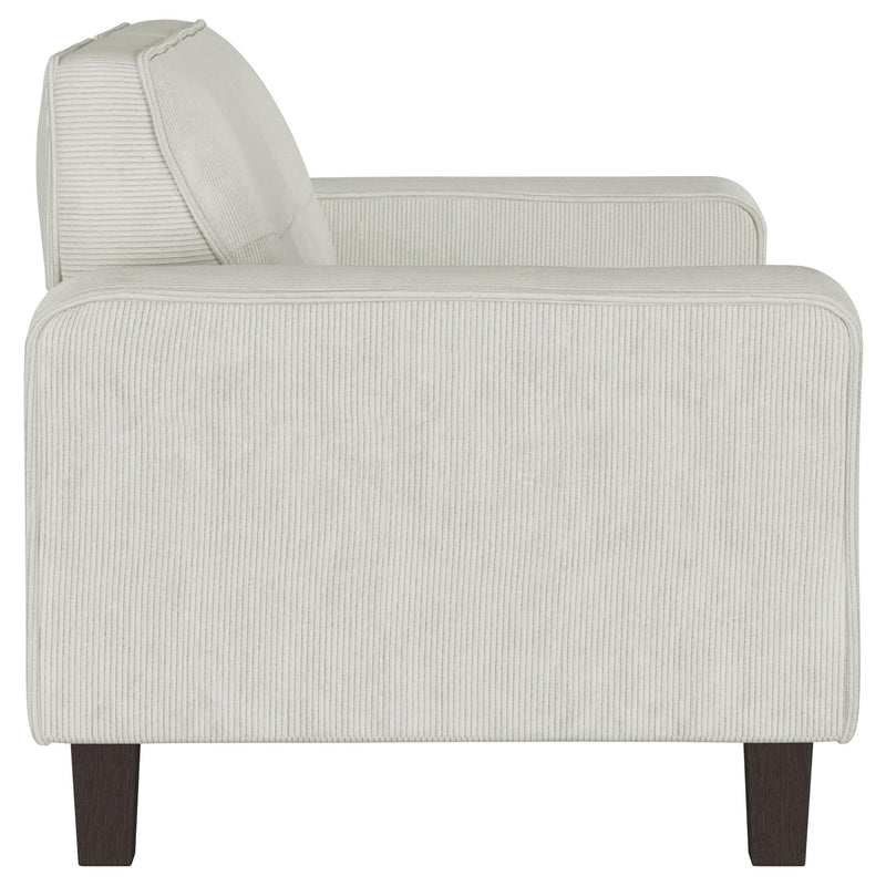  Coaster Furniture Deerhurst 509648 Upholstered Track Arm Tufted Loveseat - Greige IMAGE 8
