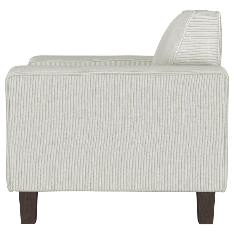  Coaster Furniture Deerhurst 509649 Upholstered Track Arm Tufted Accent Chair - Greige IMAGE 4