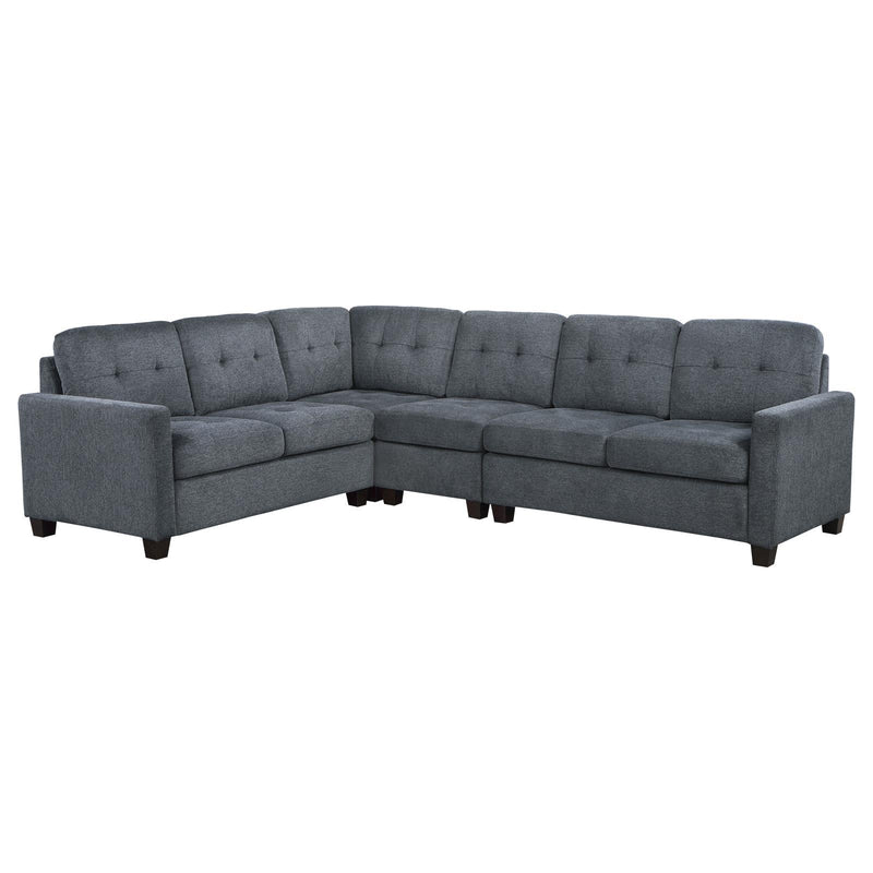  Coaster Furniture Georgina 551701-SET 4 pc Upholstered Modular Sectional Sofa - Steel Grey IMAGE 1