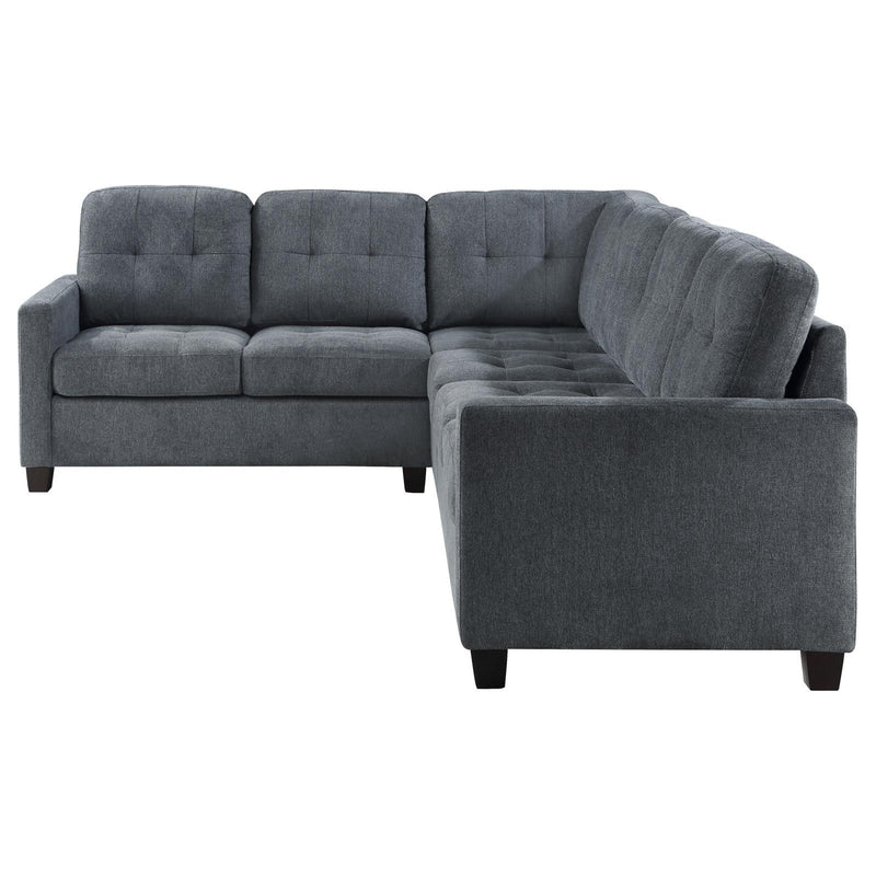  Coaster Furniture Georgina 551701-SET 4 pc Upholstered Modular Sectional Sofa - Steel Grey IMAGE 3