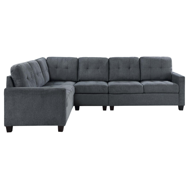  Coaster Furniture Georgina 551701-SET 4 pc Upholstered Modular Sectional Sofa - Steel Grey IMAGE 5