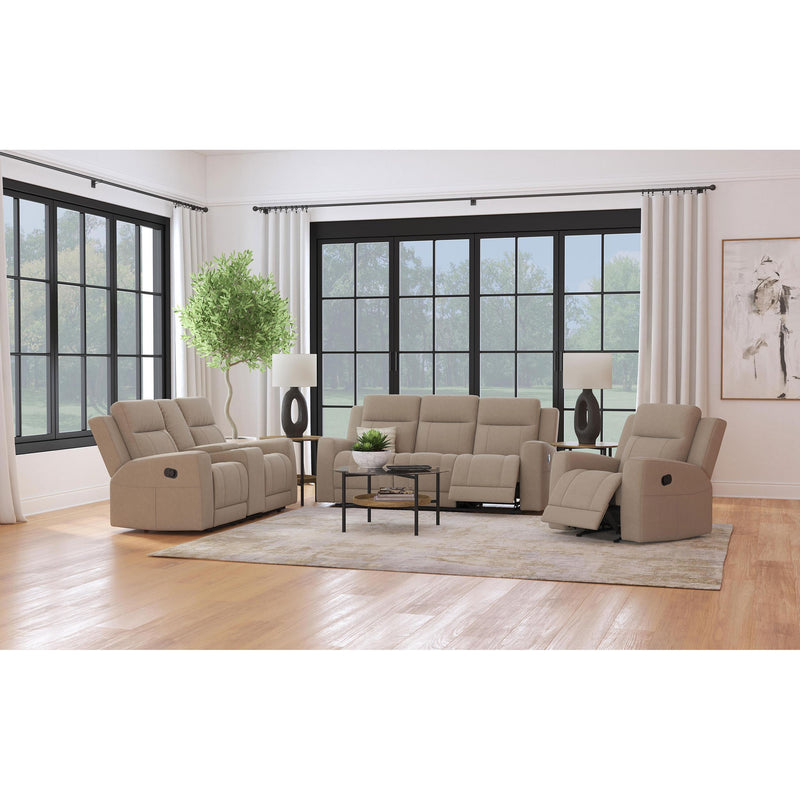  Coaster Furniture Brentwood 610283 Upholstered Recliner Chair - Taupe IMAGE 11