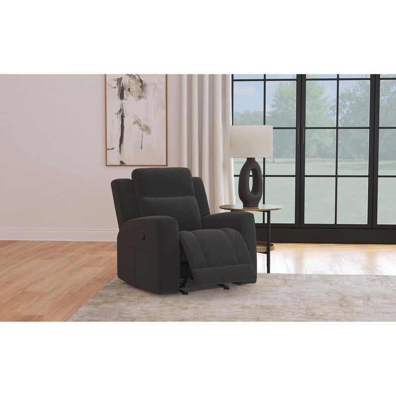  Coaster Furniture Brentwood 610286 Upholstered Recliner Chair - Dark Charcoal IMAGE 8