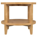  Coaster Furniture Camillo 709697 Round Solid Wood Side End Table - Maple Brown IMAGE 5