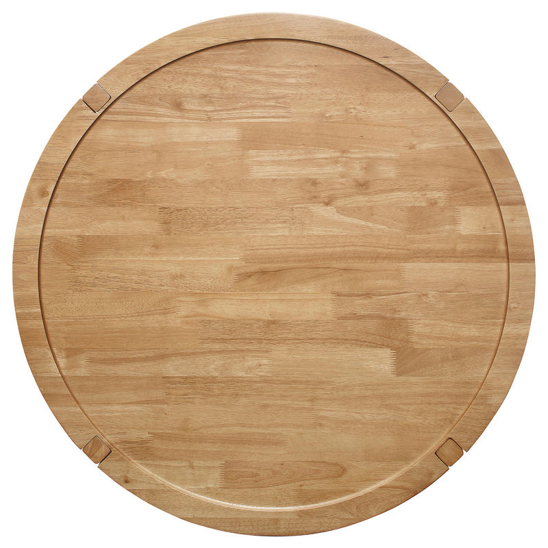  Coaster Furniture Camillo 709698 Round Solid Wood Coffee Table - Maple Brown IMAGE 8