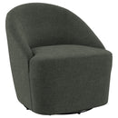  Coaster Furniture Leon 903075 Upholstered Barrel Accent Swivel Chair - Hunter Green IMAGE 1