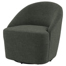  Coaster Furniture Leon 903075 Upholstered Barrel Accent Swivel Chair - Hunter Green IMAGE 3